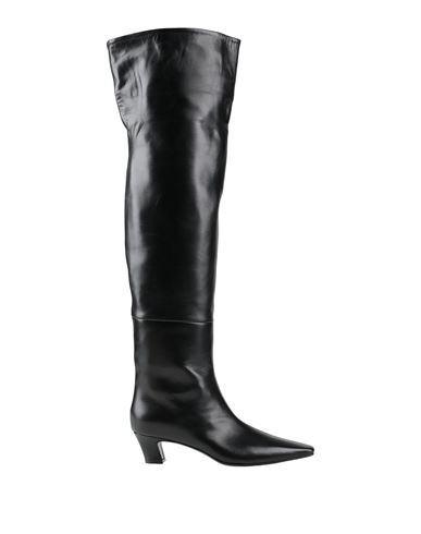 Luca Valentini Woman Knee Boots Black Size 10 Soft Leather