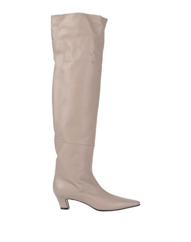 Luca Valentini Woman Knee Boots Dove Grey Size 10 Soft Leather