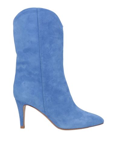 The Seller Woman Ankle Boots Azure Size 7 Soft Leather In Blue