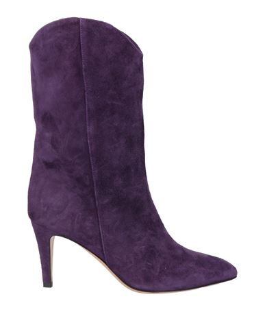 The Seller Woman Ankle Boots Dark Purple Size 10 Soft Leather