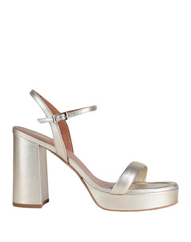 Ovye' By Cristina Lucchi Ovyé Woman Sandals Platinum Size 11 Calfskin In Grey