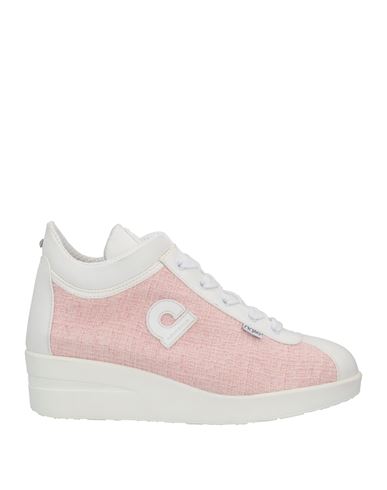 Agile By Rucoline Woman Sneakers Pink Size 7 Soft Leather, Textile Fibers