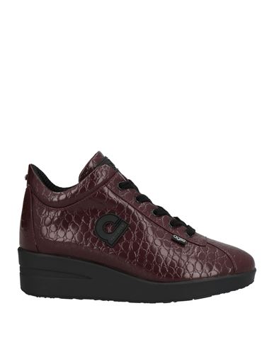 Agile By Rucoline Woman Sneakers Burgundy Size 7 Textile Fibers In Brown