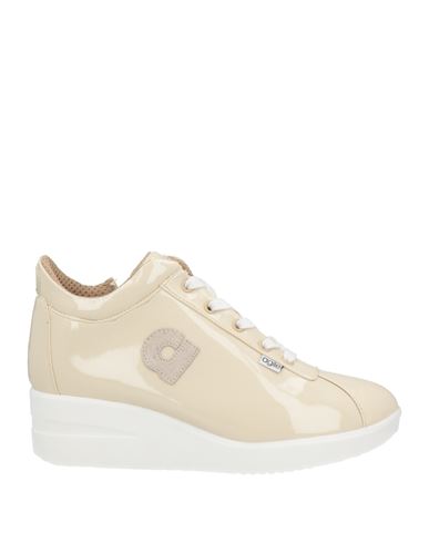 Agile By Rucoline Woman Sneakers Beige Size 8 Soft Leather In Neutral
