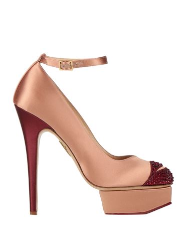 Charlotte Olympia Woman Pumps Blush Size 10 Textile Fibers In Pink