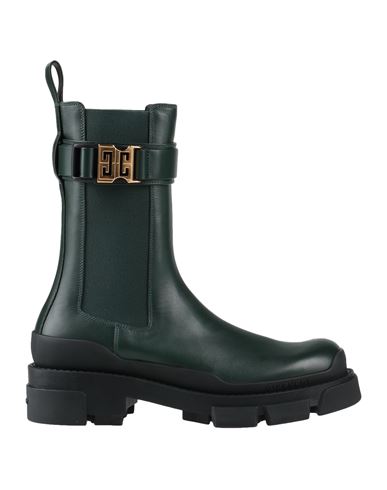 Givenchy Woman Ankle Boots Dark Green Size 11 Calfskin