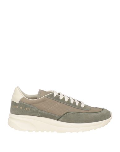 Common Projects Woman By  Woman Sneakers Military Green Size 8 Textile Fibers, Soft Leather