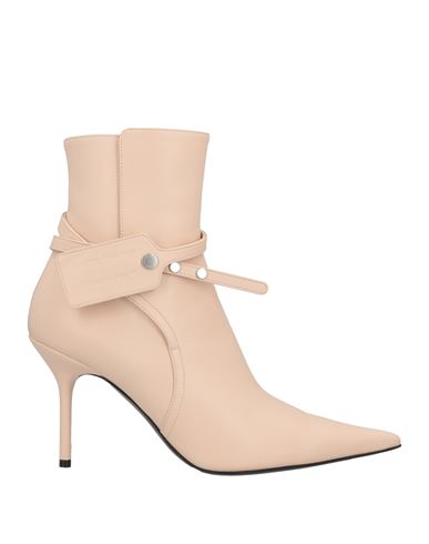 Off-white Woman Ankle Boots Blush Size 10 Soft Leather In Pink