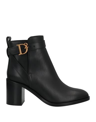 Dsquared2 Woman Ankle Boots Black Size 9 Calfskin