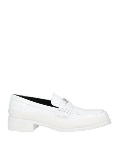 Misbhv Woman Loafers White Size 10 Soft Leather