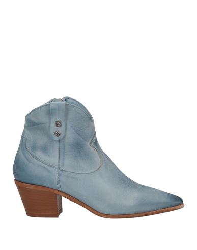 Angela George Woman Ankle Boots Pastel Blue Size 9 Soft Leather
