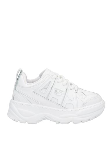 Shop Chiara Ferragni Toddler Girl Sneakers White Size 9.5c Soft Leather
