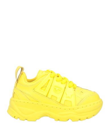 Chiara Ferragni Babies'  Toddler Girl Sneakers Yellow Size 10c Soft Leather