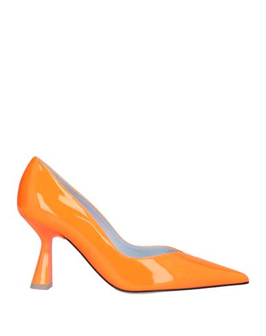 Chiara Ferragni Woman Pumps Orange Size 10 Textile Fibers