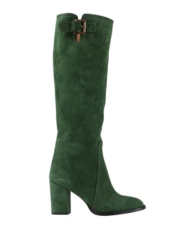 Anna F . Woman Knee Boots Green Size 10 Soft Leather