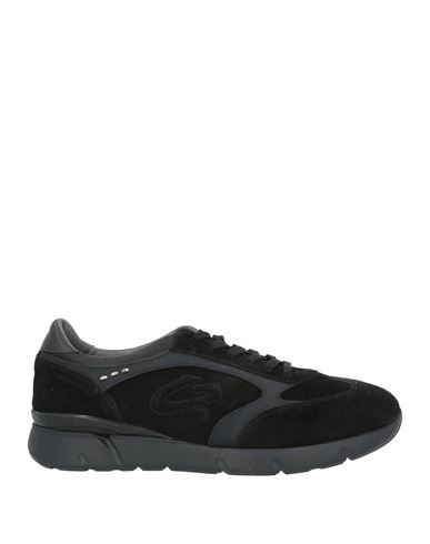 Alberto Guardiani Man Sneakers Black Size 12 Soft Leather, Textile Fibers
