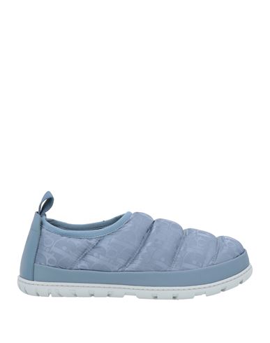 Shop Dior Homme Man Sneakers Slate Blue Size 6 Soft Leather, Textile Fibers