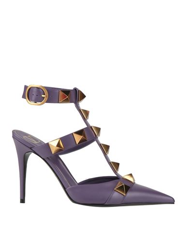 Shop Valentino Garavani Woman Pumps Purple Size 6.5 Soft Leather