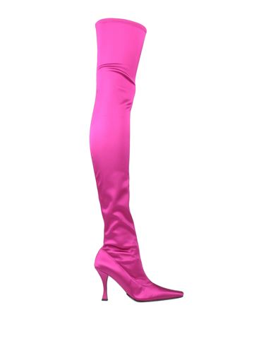 Proenza Schouler Woman Knee Boots Deep Purple Size 12 Textile Fibers