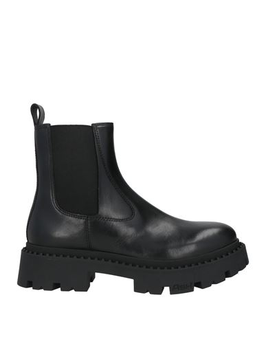 Ash Woman Ankle Boots Black Size 11 Soft Leather In Black