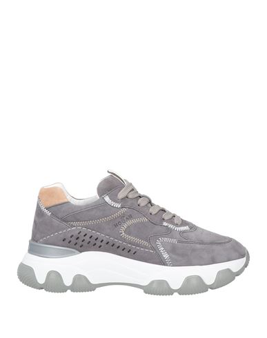 Hogan Woman Sneakers Grey Size 7 Soft Leather