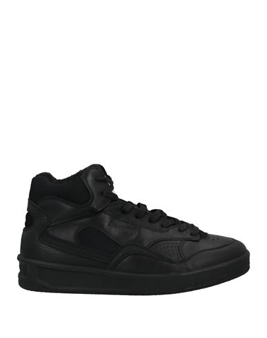 Jil Sander Man Sneakers Black Size 8 Soft Leather, Textile Fibers