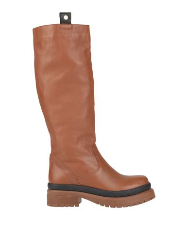 Islo Isabella Lorusso Woman Knee Boots Tan Size 9 Calfskin In Brown