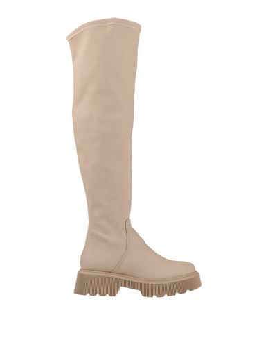 Islo Isabella Lorusso Woman Knee Boots Beige Size 9 Textile Fibers