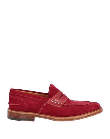Al Duca D'aosta Man Loafers Red Size 8 Soft Leather
