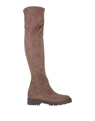 March 23 Woman Knee Boots Khaki Size 11 Textile Fibers In Beige