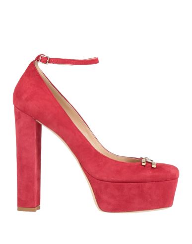 Elisabetta Franchi Woman Pumps Red Size 10 Soft Leather