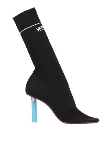 Vetements Woman Ankle Boots Black Size 10 Textile Fibers