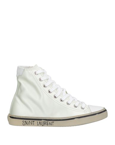 Saint Laurent Woman Sneakers Light Green Size 11 Textile Fibers, Soft Leather