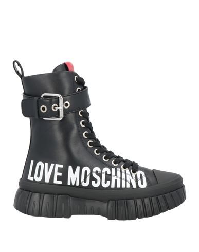 Love Moschino Woman Ankle Boots Black Size 5 Soft Leather