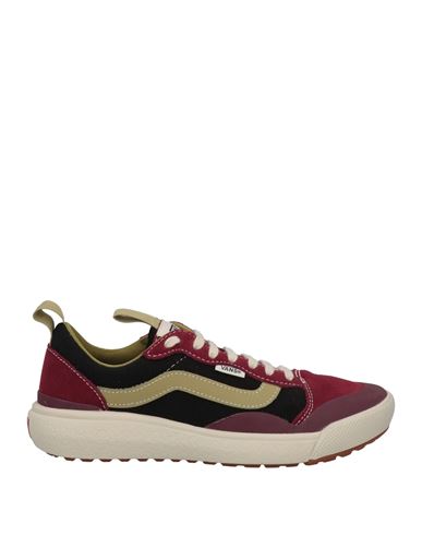 Vans Woman Sneakers Burgundy Size 6.5 Soft Leather, Textile Fibers In Red