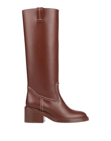 CHLOÉ CHLOÉ WOMAN KNEE BOOTS DARK BROWN SIZE 7 SOFT LEATHER