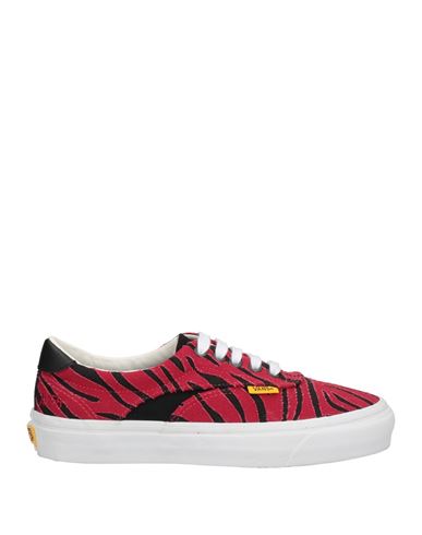 Vans Woman Sneakers Red Size 6 Soft Leather, Textile Fibers