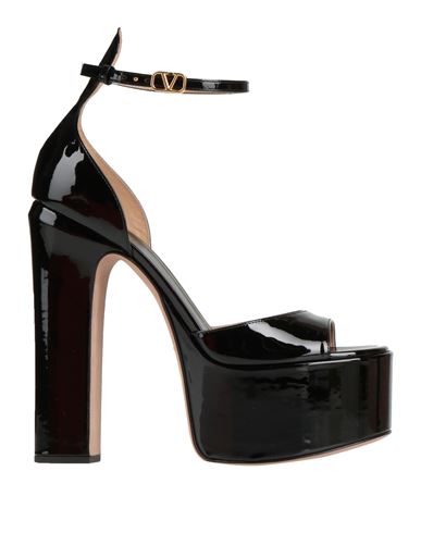 Valentino Garavani Woman Sandals Black Size 10 Soft Leather