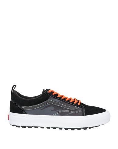 Vans Man Sneakers Black Size 8.5 Soft Leather, Textile Fibers