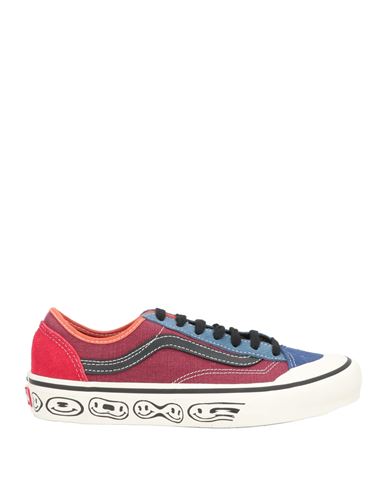 Vans Woman Sneakers Garnet Size 7.5 Soft Leather, Textile Fibers In Red
