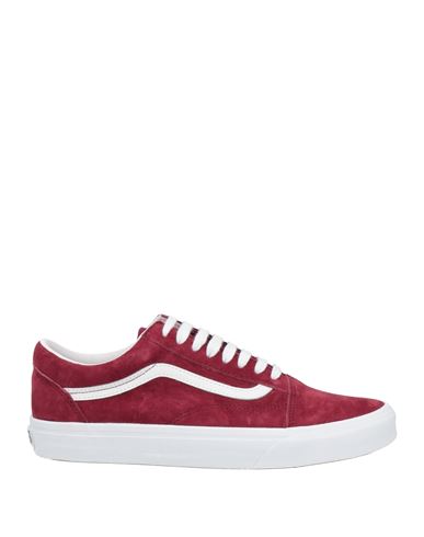 Vans Man Sneakers Burgundy Size 11.5 Soft Leather In Red