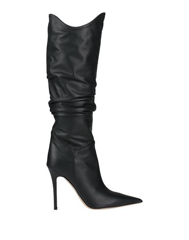 Ilio Smeraldo Woman Knee Boots Black Size 9 Soft Leather