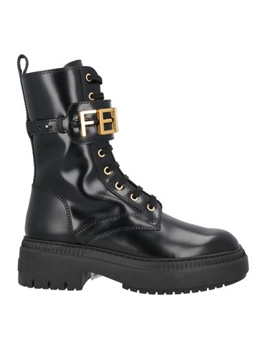 Fendi Woman Ankle Boots Black Size 8.5 Calfskin