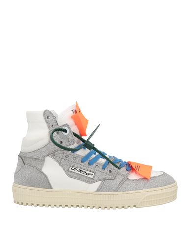 Off-white Man Sneakers White Size 8 Soft Leather, Textile Fibers