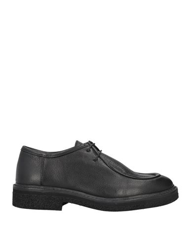Astorflex Woman Lace-up Shoes Black Size 9 Soft Leather, Textile Fibers
