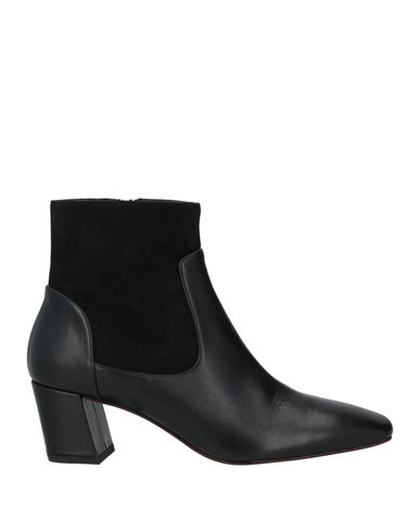 Avril Gau Woman Ankle Boots Black Size 7 Soft Leather, Textile Fibers