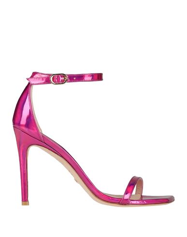 Stuart Weitzman Woman Sandals Fuchsia Size 10.5 Soft Leather In Pink