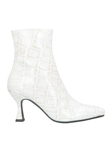 Marian Woman Ankle Boots Ivory Size 10 Soft Leather In White