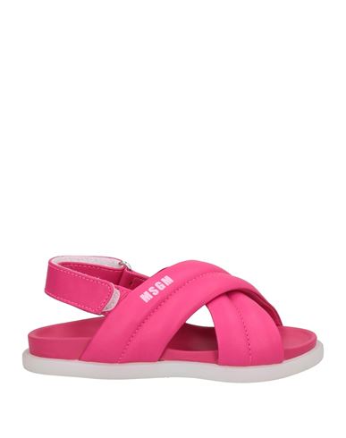 Msgm Babies'  Toddler Girl Sandals Fuchsia Size 10c Soft Leather In Pink