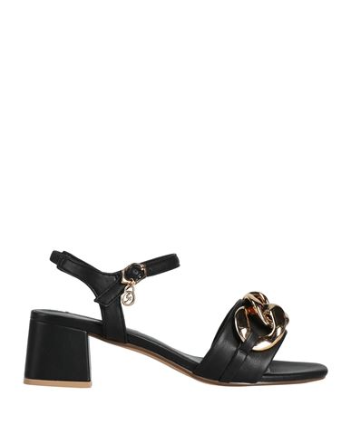 Gattinoni Woman Sandals Black Size 6 Textile Fibers